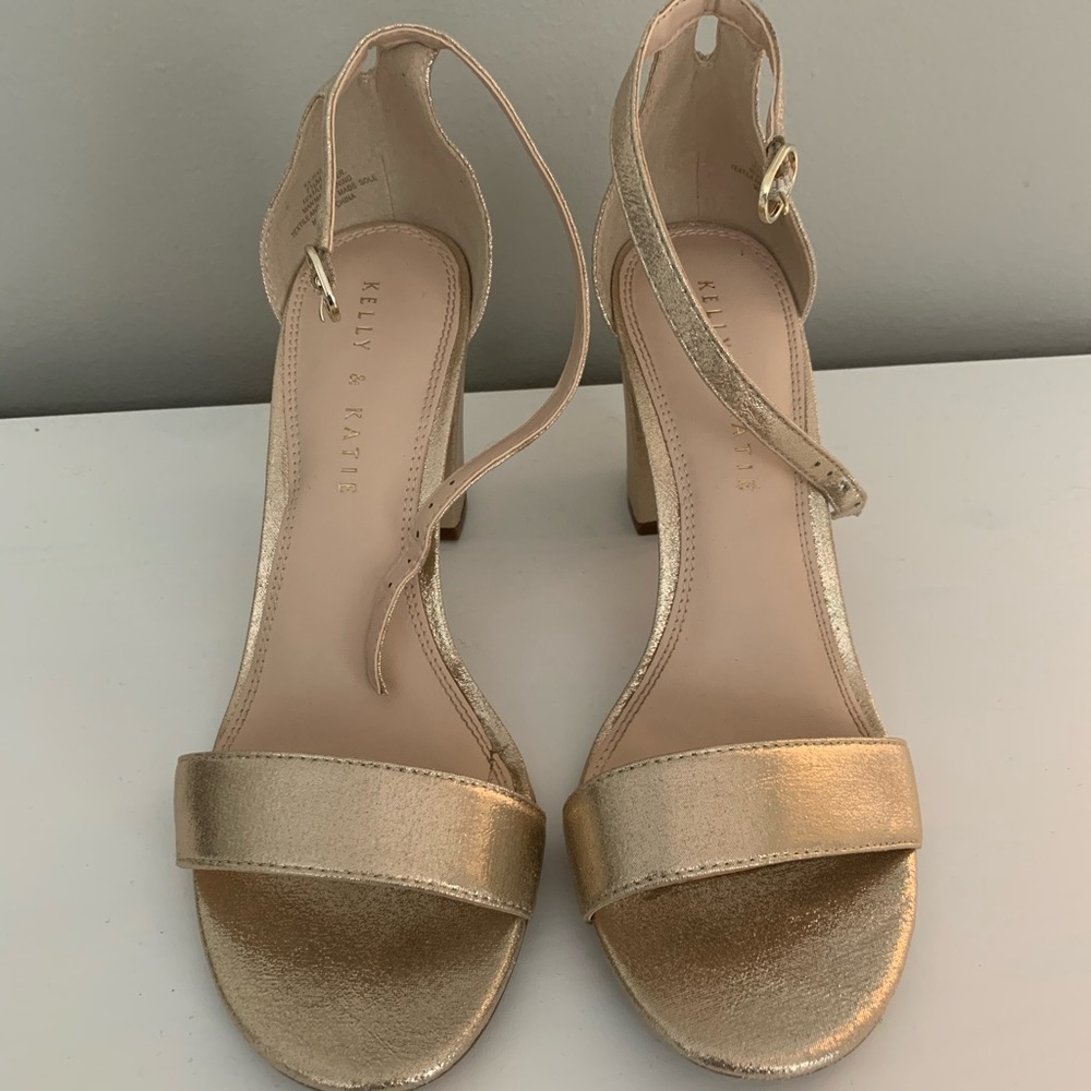 Gold Metallic Katie & Kelly Heeled Sandal
